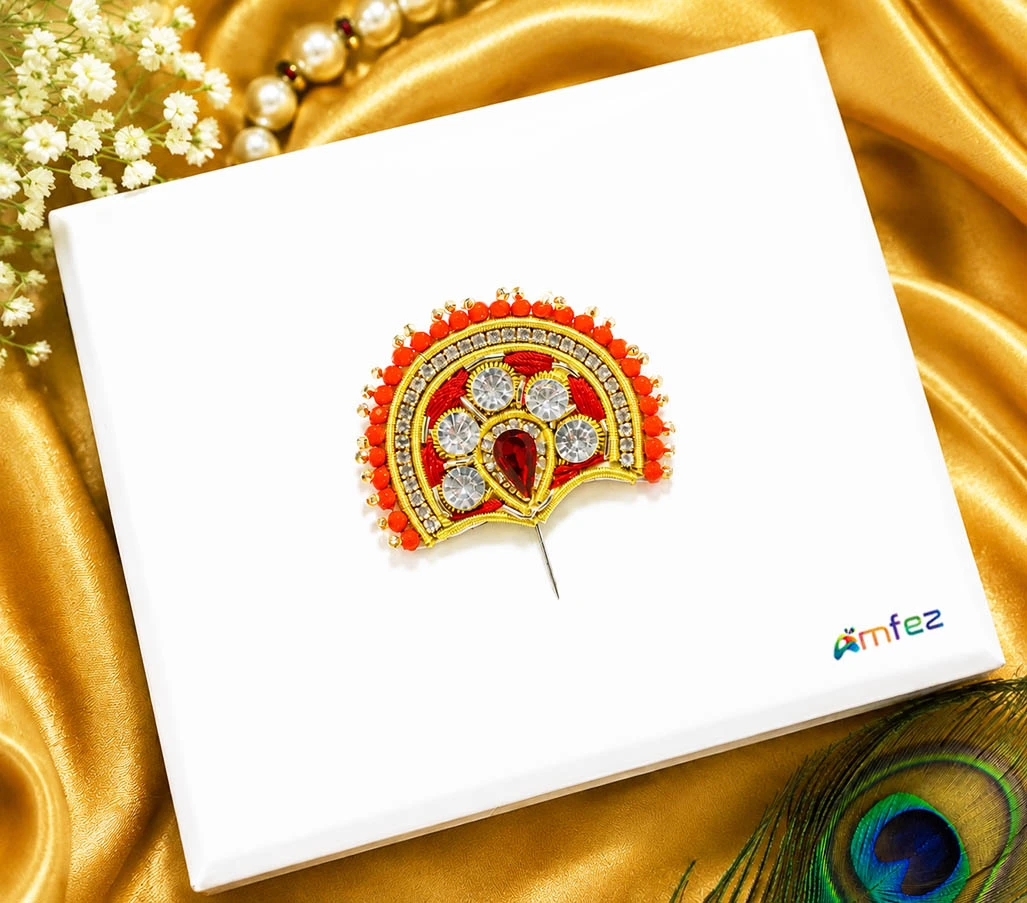 Designer Red HandWork Zardozi Kalangi