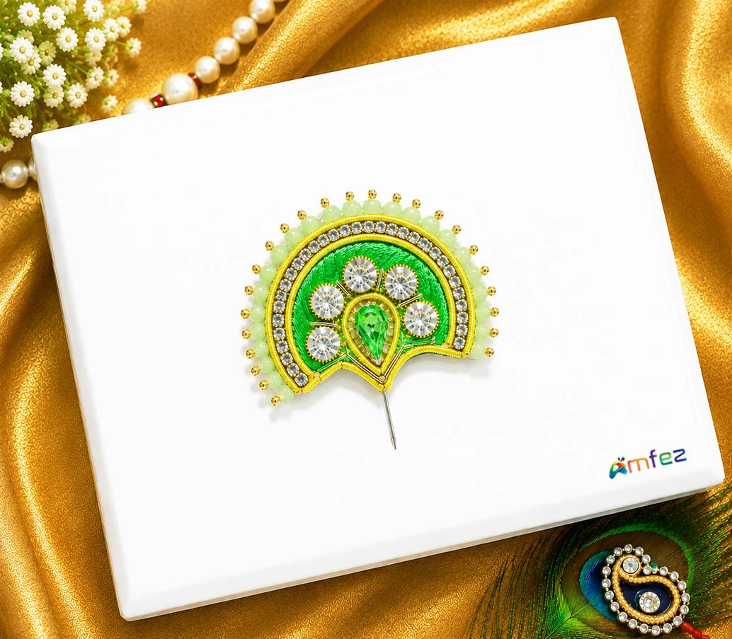 Designer Green HandWork Zardozi Kalangi
