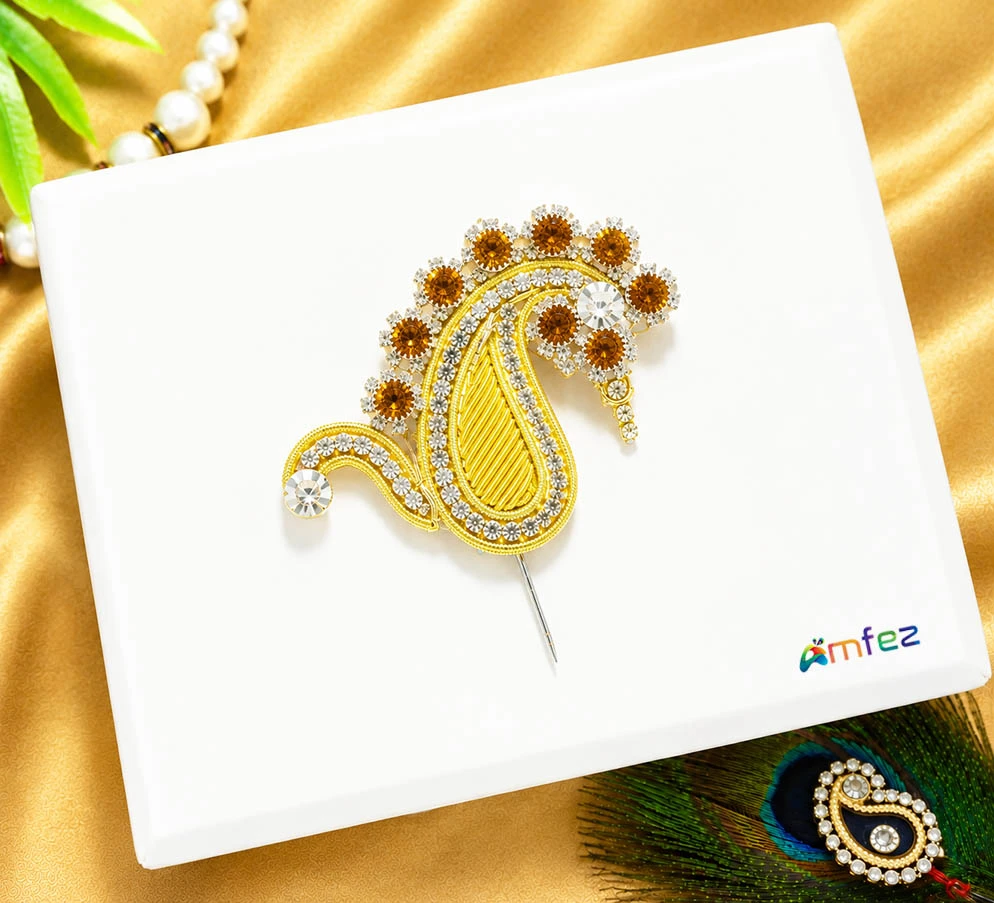 Designer Yellow HandWork Zardozi Kalangi