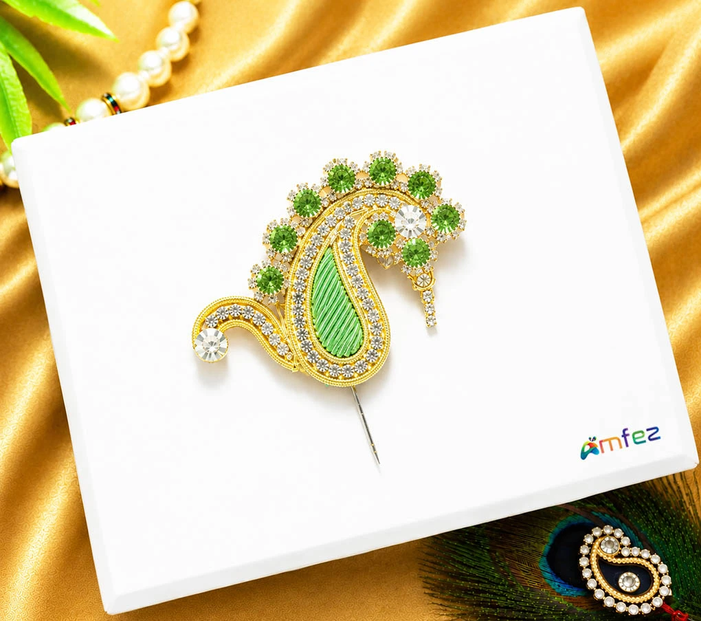 Designer Green HandWork Zardozi Kalangi