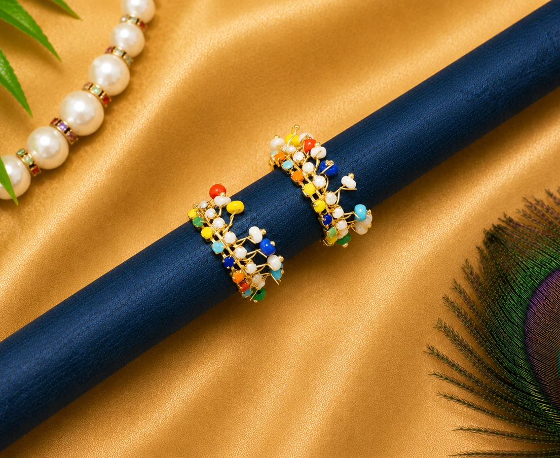 Multi Stone Pearl Beads Drops Bracelets/ Anklets ( 4 or 5 No )