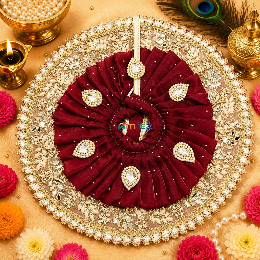 Red Glitter Printed Work Shagun Envelope