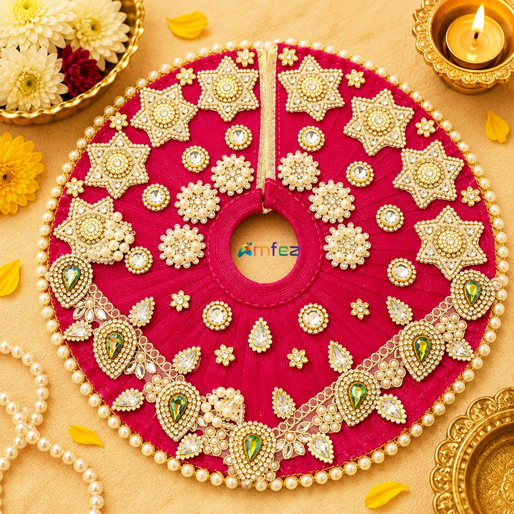Red Glitter Printed Work Shagun Envelope