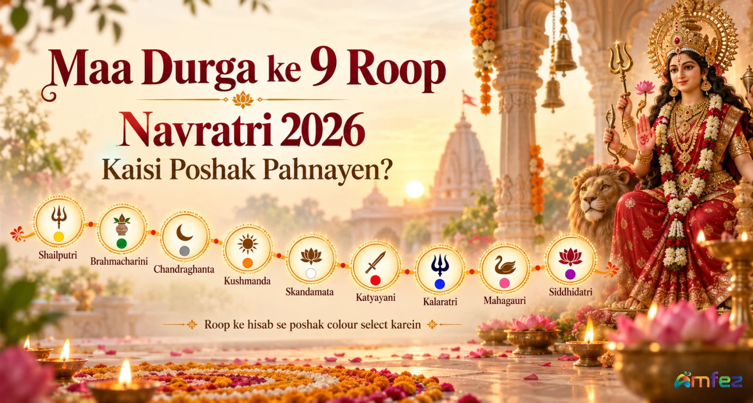 Maa Durga ke 9 Roop — Navratri 2026 Mein Kaisi Poshak Pahnayen?