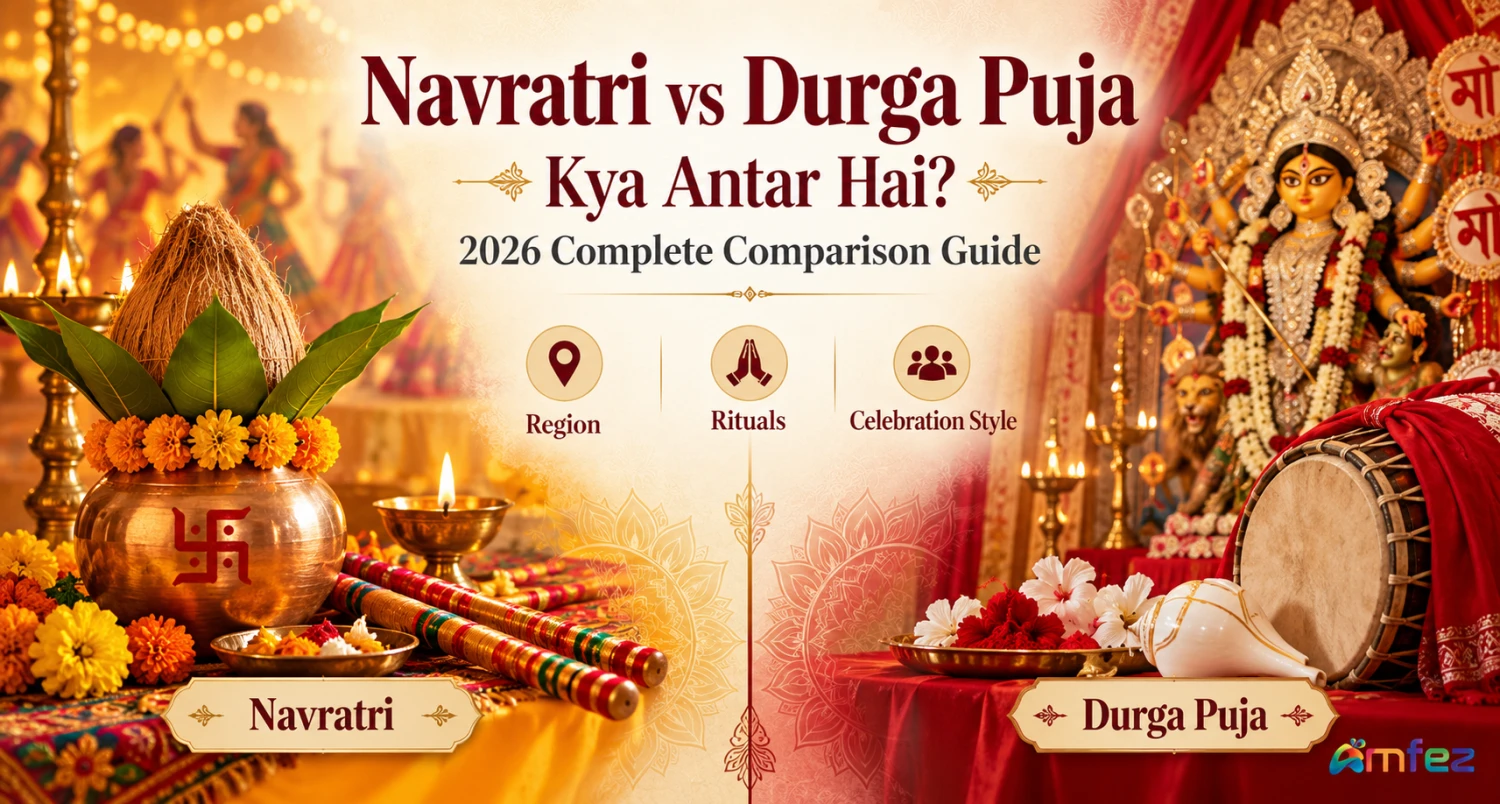 Navratri vs Durga Puja — Kya Antar Hai? 2026 Complete Comparison Guide