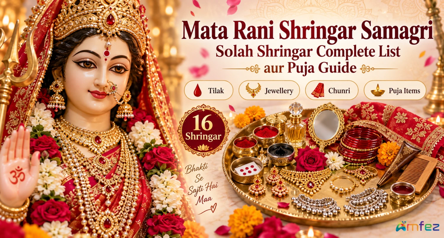 Mata Rani Shringar Samagri — Solah Shringar Complete List aur Puja Guide