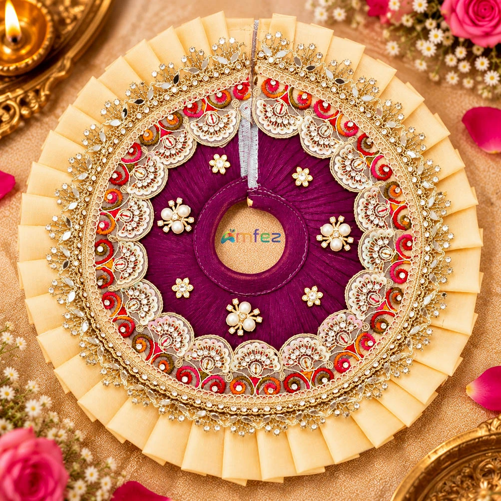 Red Glitter Printed Work Shagun Envelope
