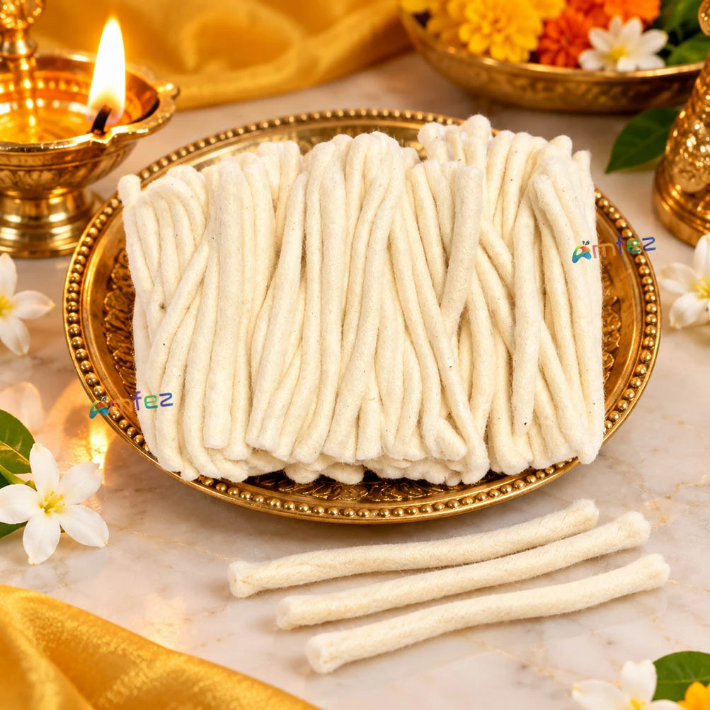 A Pack of 125 White Cotton Wick