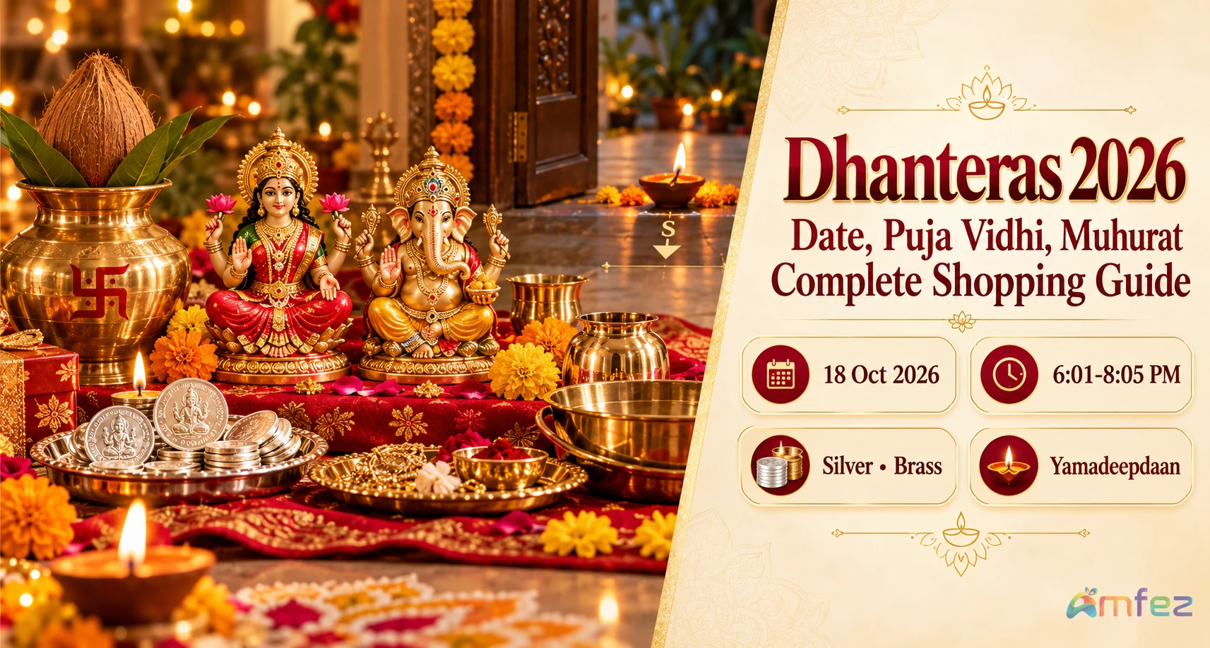 Dhanteras 2026 — Date, Puja Vidhi, Muhurat & Complete Shopping Guide