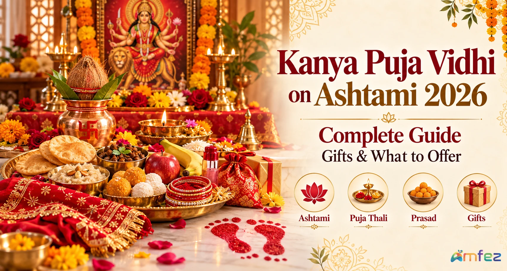 Kanya Puja Vidhi on Ashtami 2026 — Complete Guide, Gifts & What to Offer