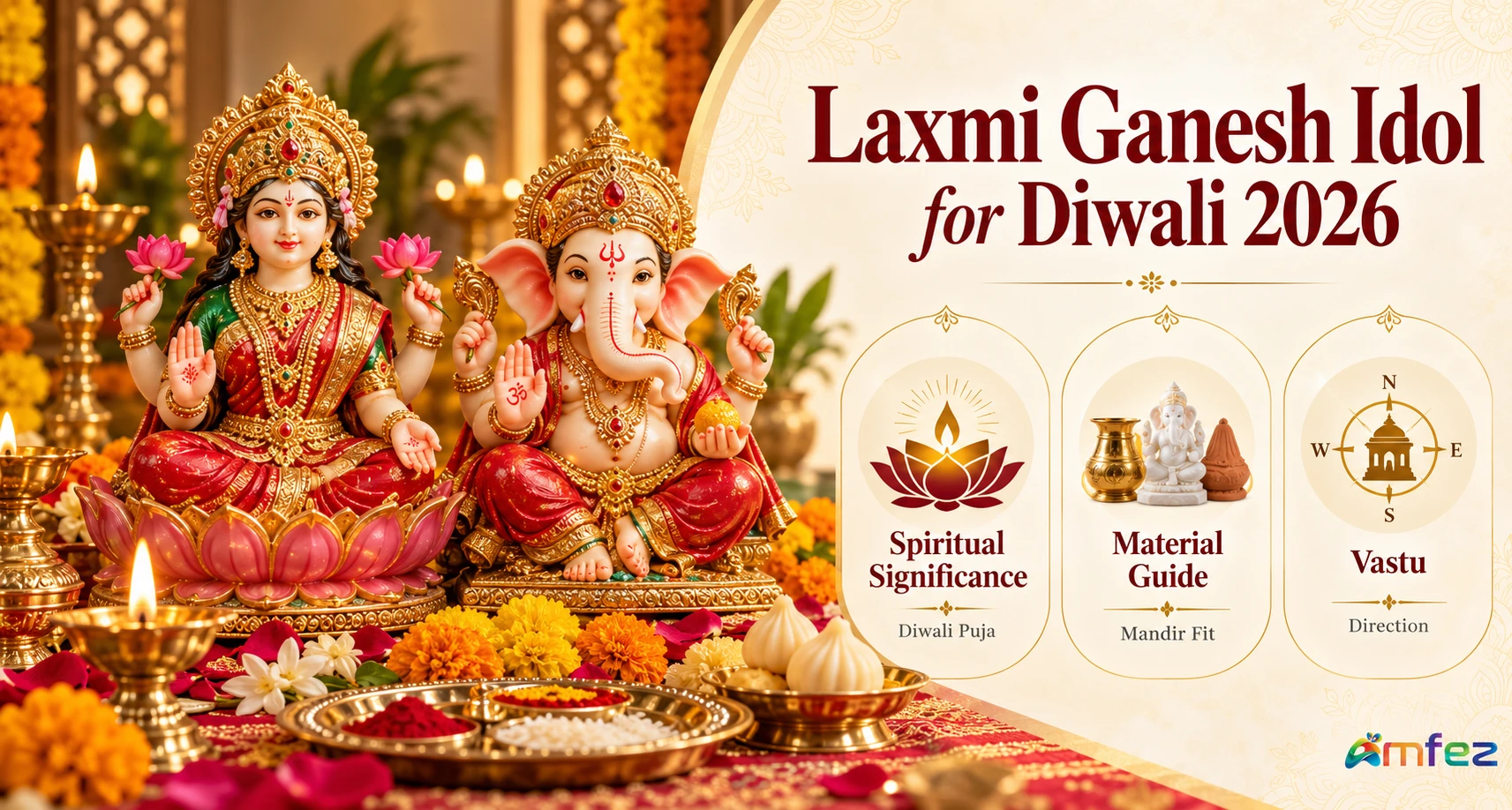 Laxmi Ganesh Idol for Diwali 2026 — Spiritual Significance, Material Guide & Vastu