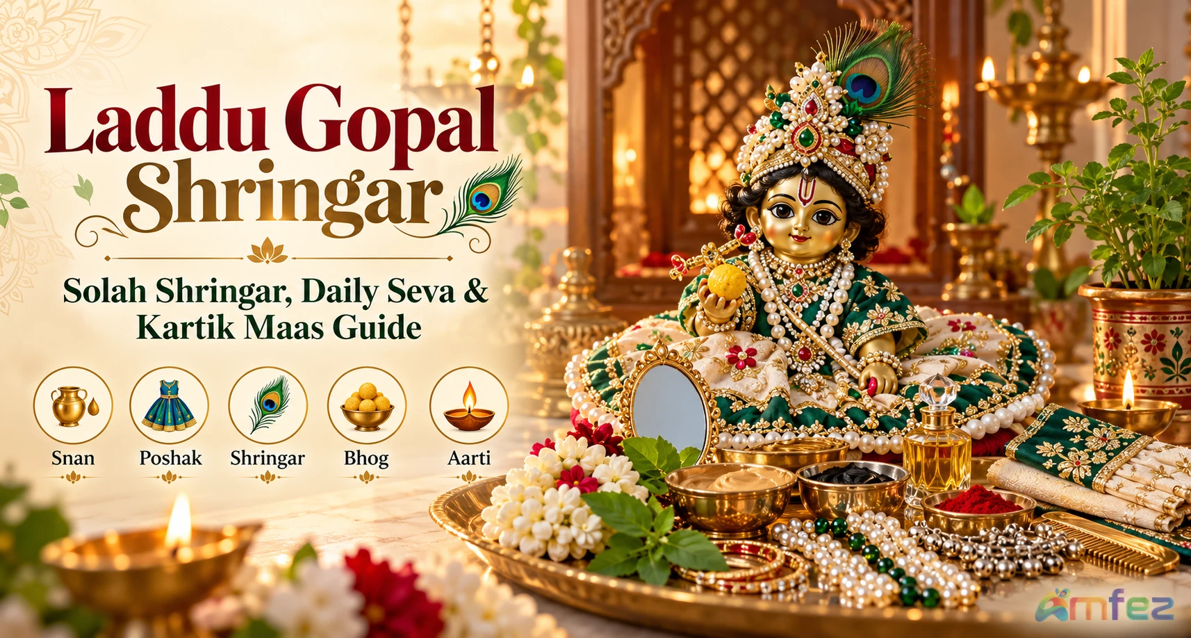 Laddu Gopal Shringar — Complete Solah Shringar Guide, Daily Seva Routine & Kartik Maas Special