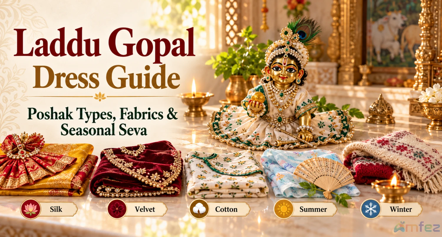 Complete Guide to Laddu Gopal Poshak Types, Fabrics & Seasonal Seva