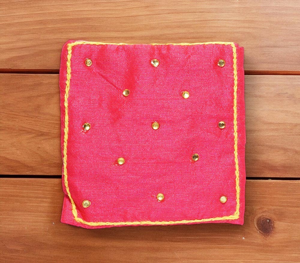 Red Glitter Printed Work Shagun Envelope
