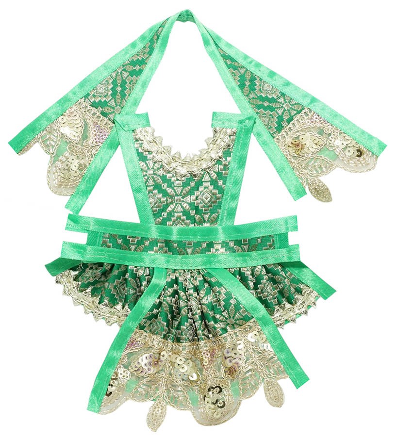 Hanuman Ji Green  Embroidery Lace Work Dress