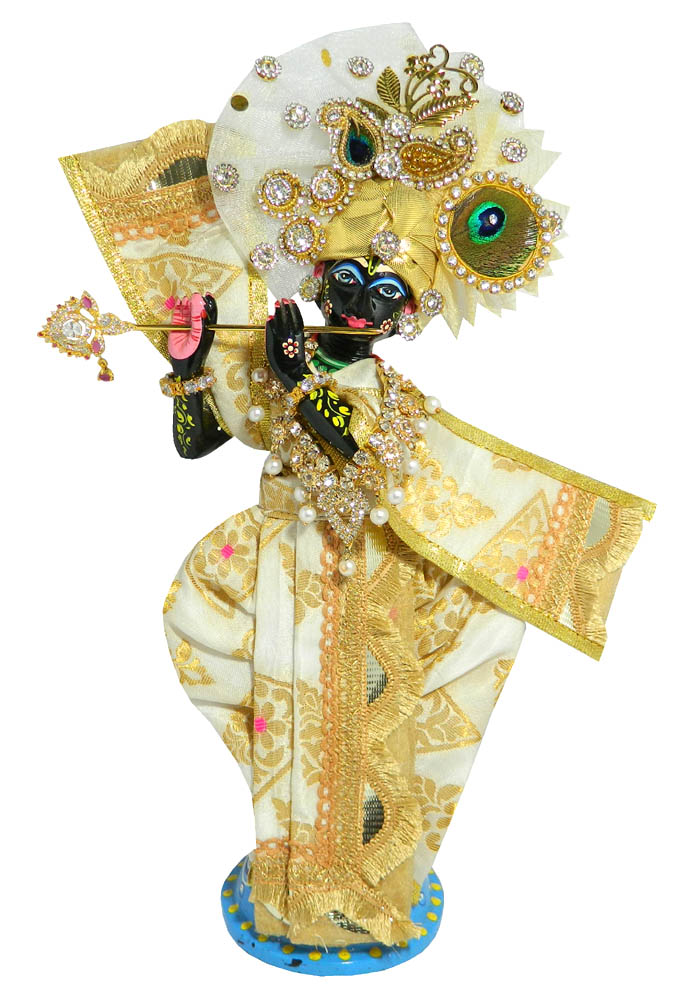 Golden Lace Work Krishna Dress
