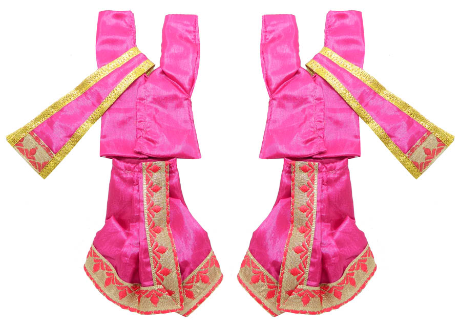 Rani Banarasi Lace Work Gaura Nitai Dress