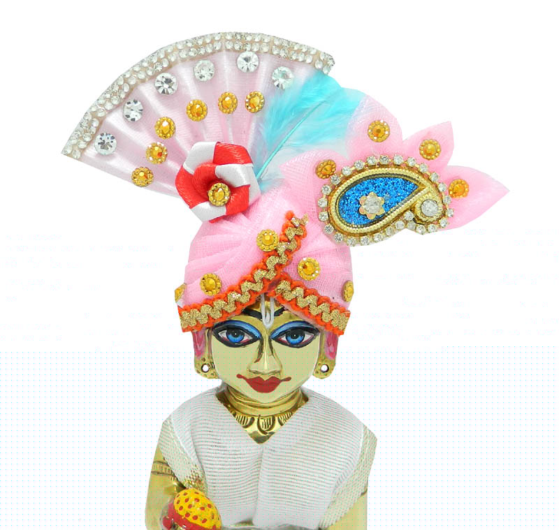 Pink Stone Patch Work Pagdi