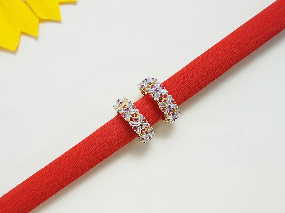 Red Heavy AD Stone Work Bracelets