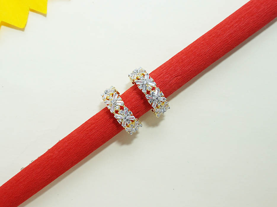 White Heavy AD Stone Work Bracelets