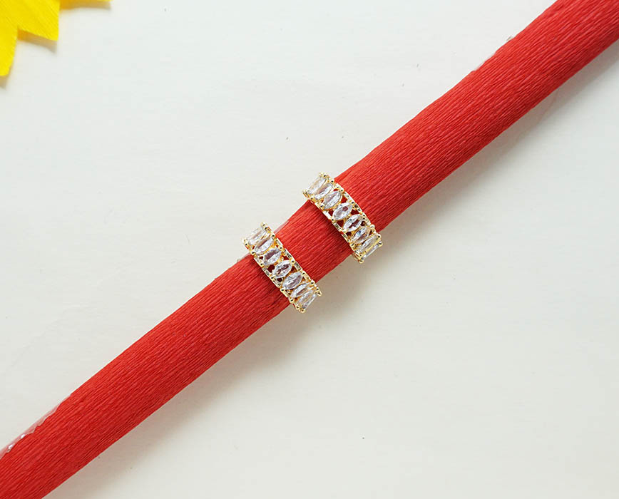 White AD Stone Work Bracelets