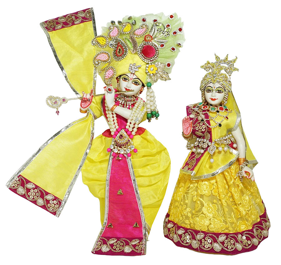 Amfez Yellow Rani Thread Embroidery Lace Work RK Dress