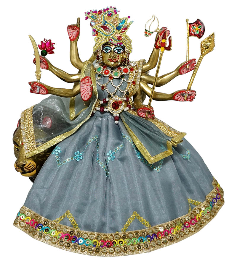 Amfez Grey Embroidery Multi Lace Durga ji Dress