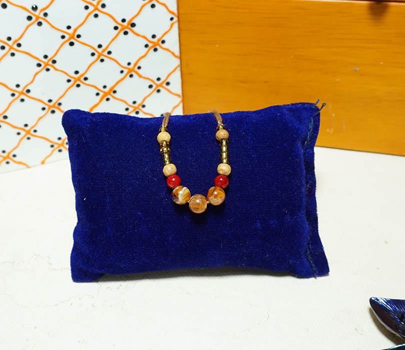 Golden Brown Pearl Beads Necklace/ Mala ( 1.5 Inch )