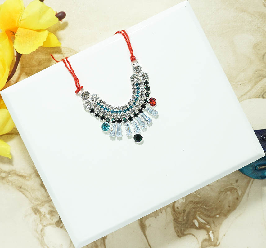 Multi Stone Work Necklace/ Mala