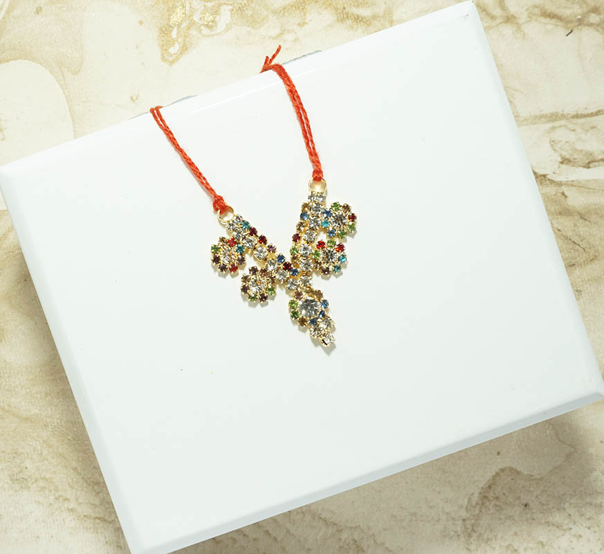 Multi Stone Work Necklace/Mala ( 1.5 Inch )