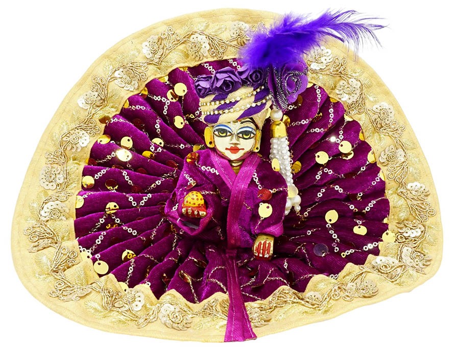 Laddu Gopal Purple Sitara Lace Shaneel Dress