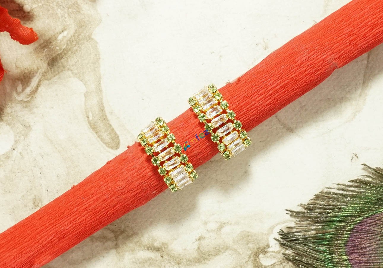 Beautiful Green AD Stone Work Bracelets