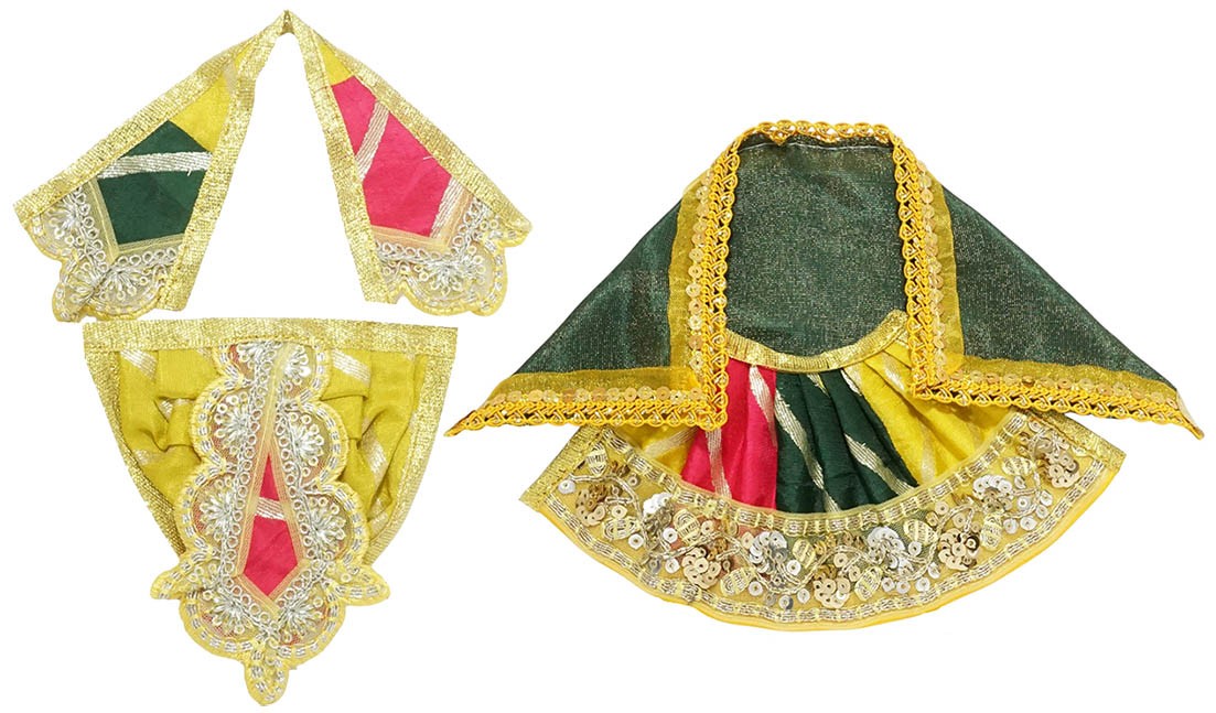 Designer Laxmi Ganesh Multi Embroidery Lace Work Dress