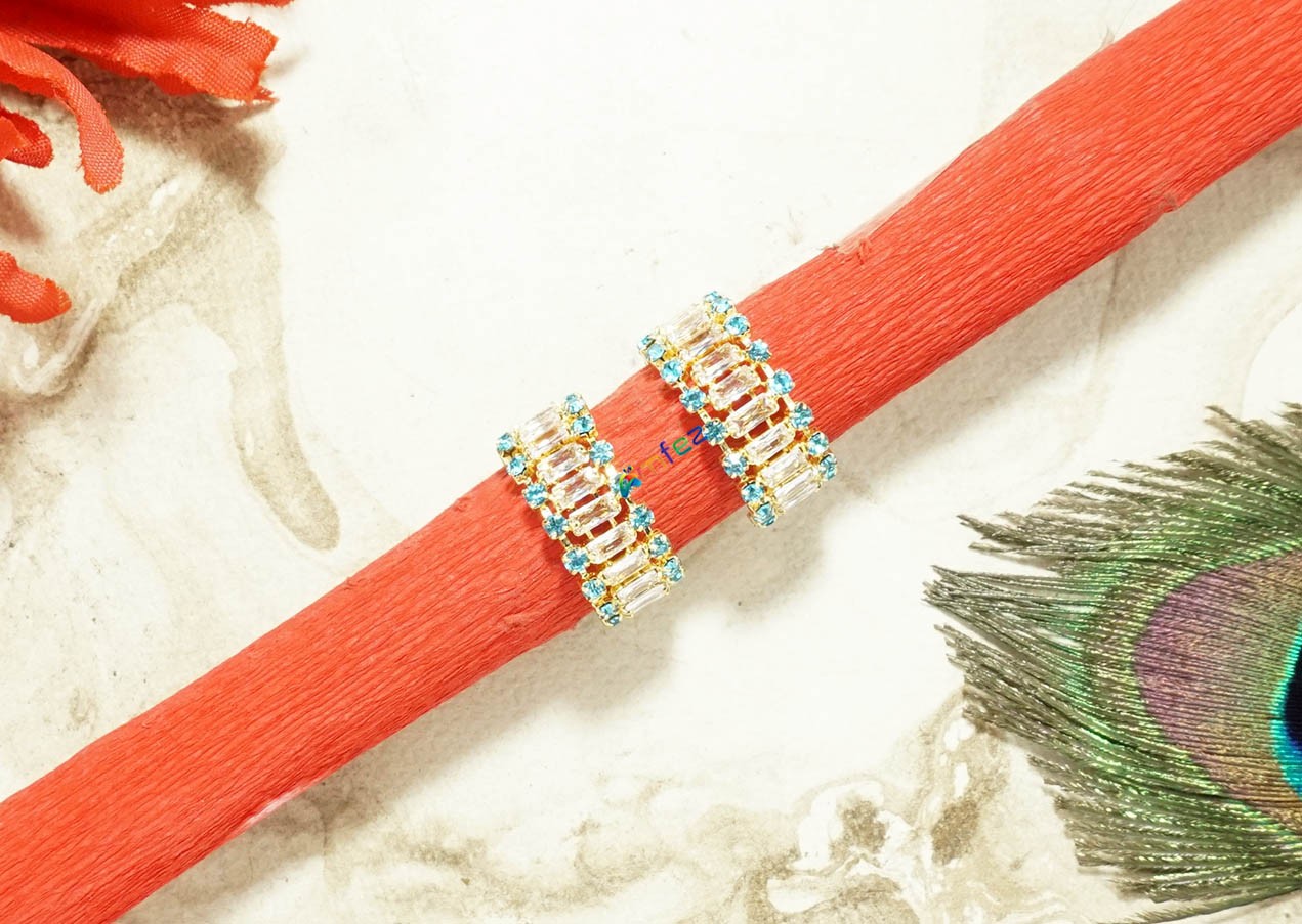 Beautiful Sky Blue AD Stone Work Bracelets