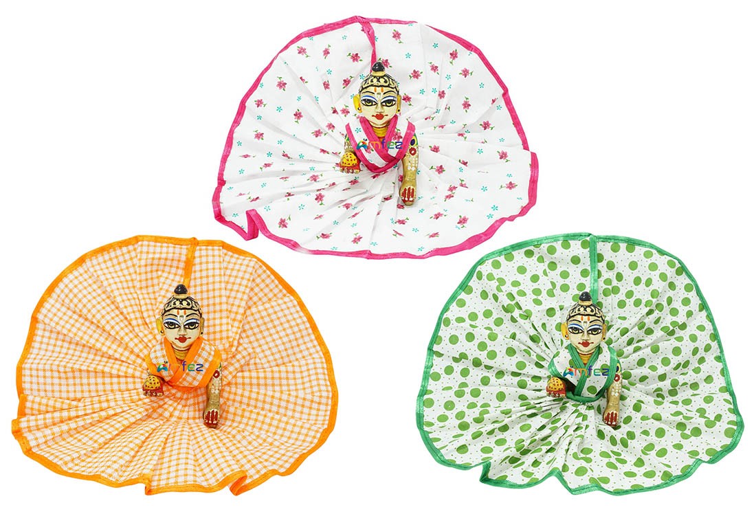 Laddu Gopal Cotton Night Dress Pack of 3