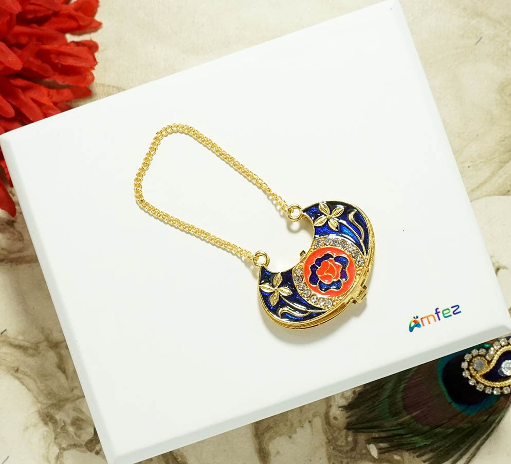 Radha Rani Golden Meena Work Purse