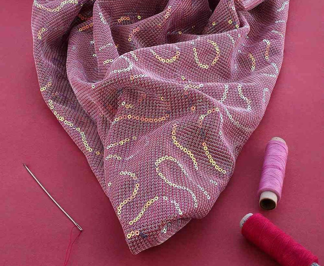 Red Glitter Printed Work Shagun Envelope