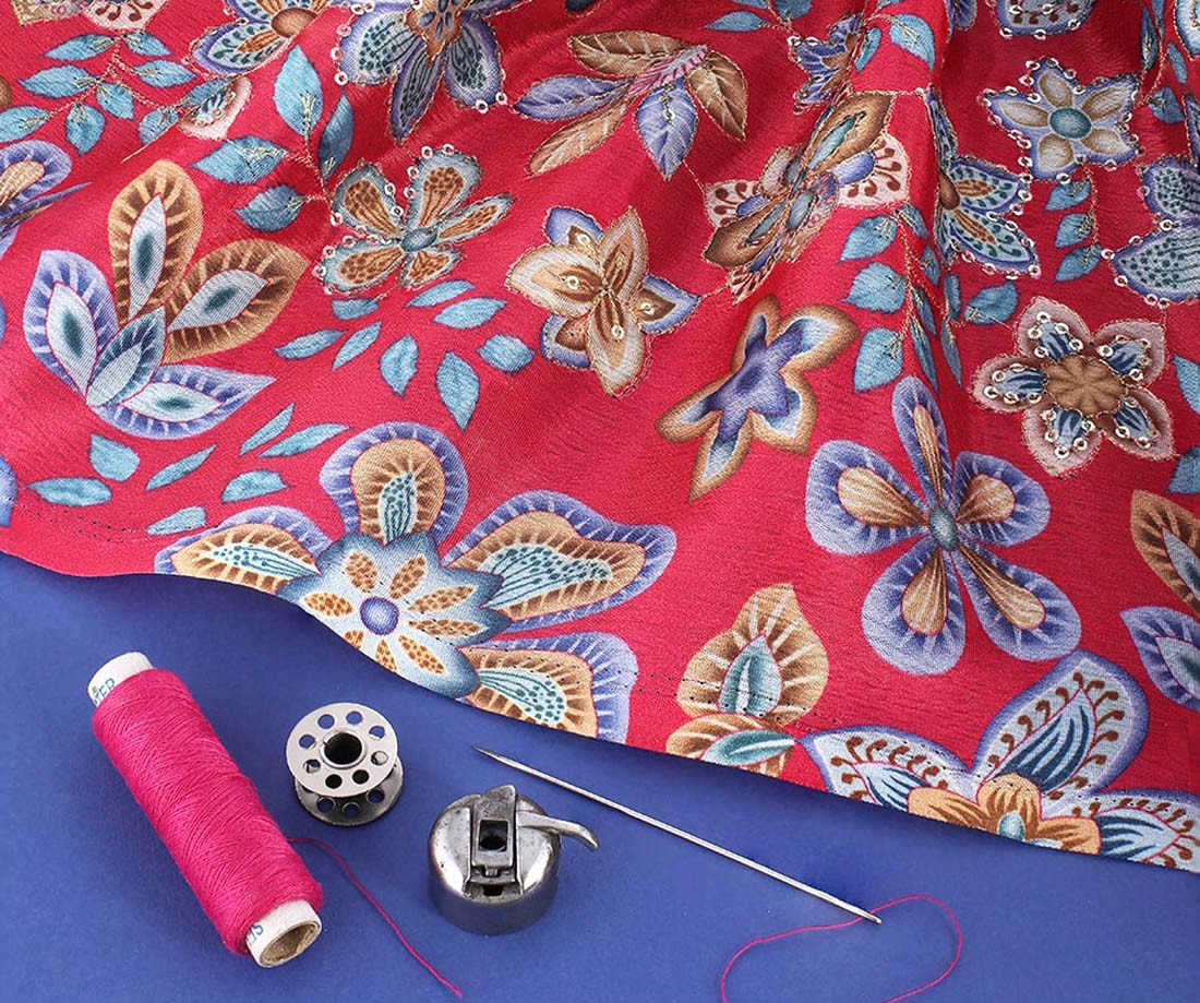 Red Glitter Printed Work Shagun Envelope