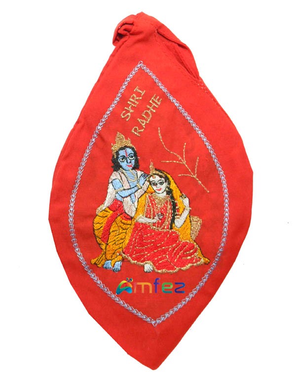 Red Glitter Printed Work Shagun Envelope