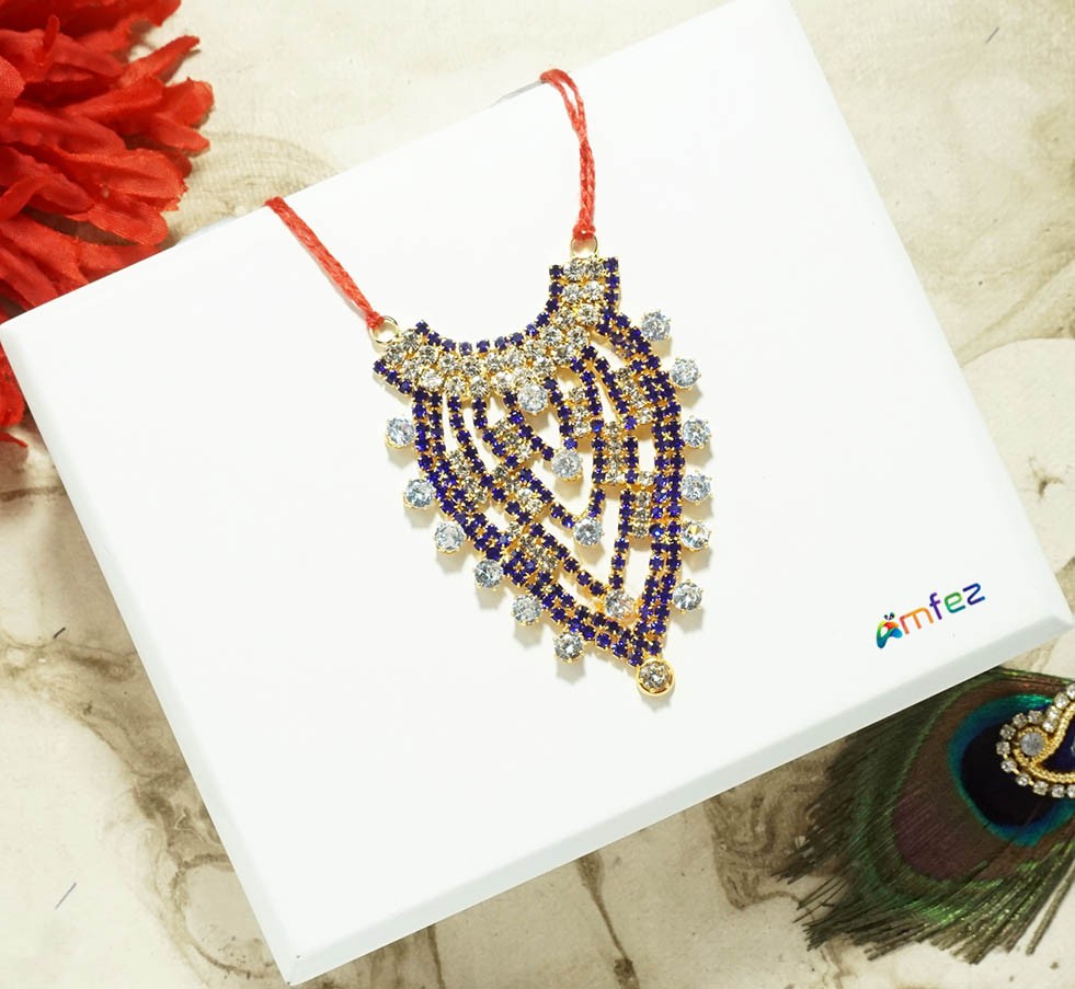 Beautiful Heavy Blue Stone Multi Layers Necklace ( L & XL )