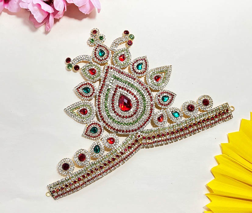Laddu Gopal Mukut  Multi Heavy Stone Work Mukut