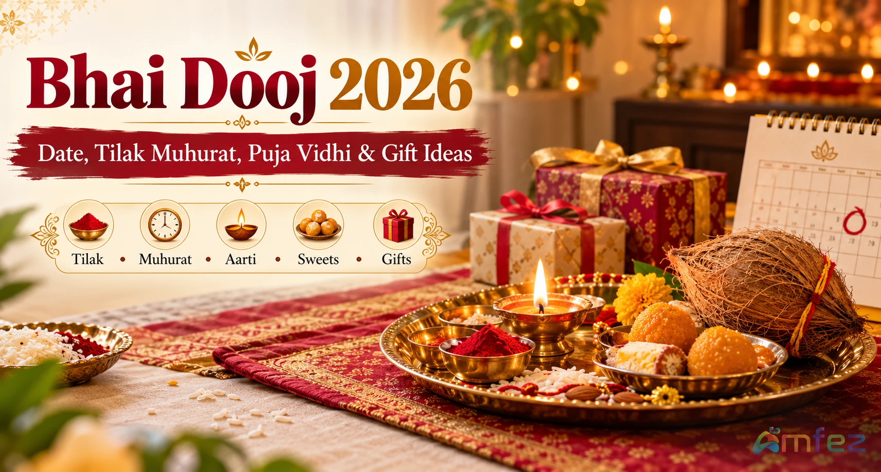 Bhai Dooj 2026 — Date, Tilak Muhurat, Puja Vidhi & Gift Ideas