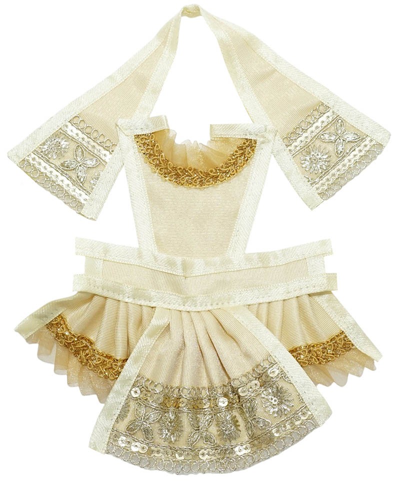 Hanuman Ji Golden Embroidery Lace Work Dress