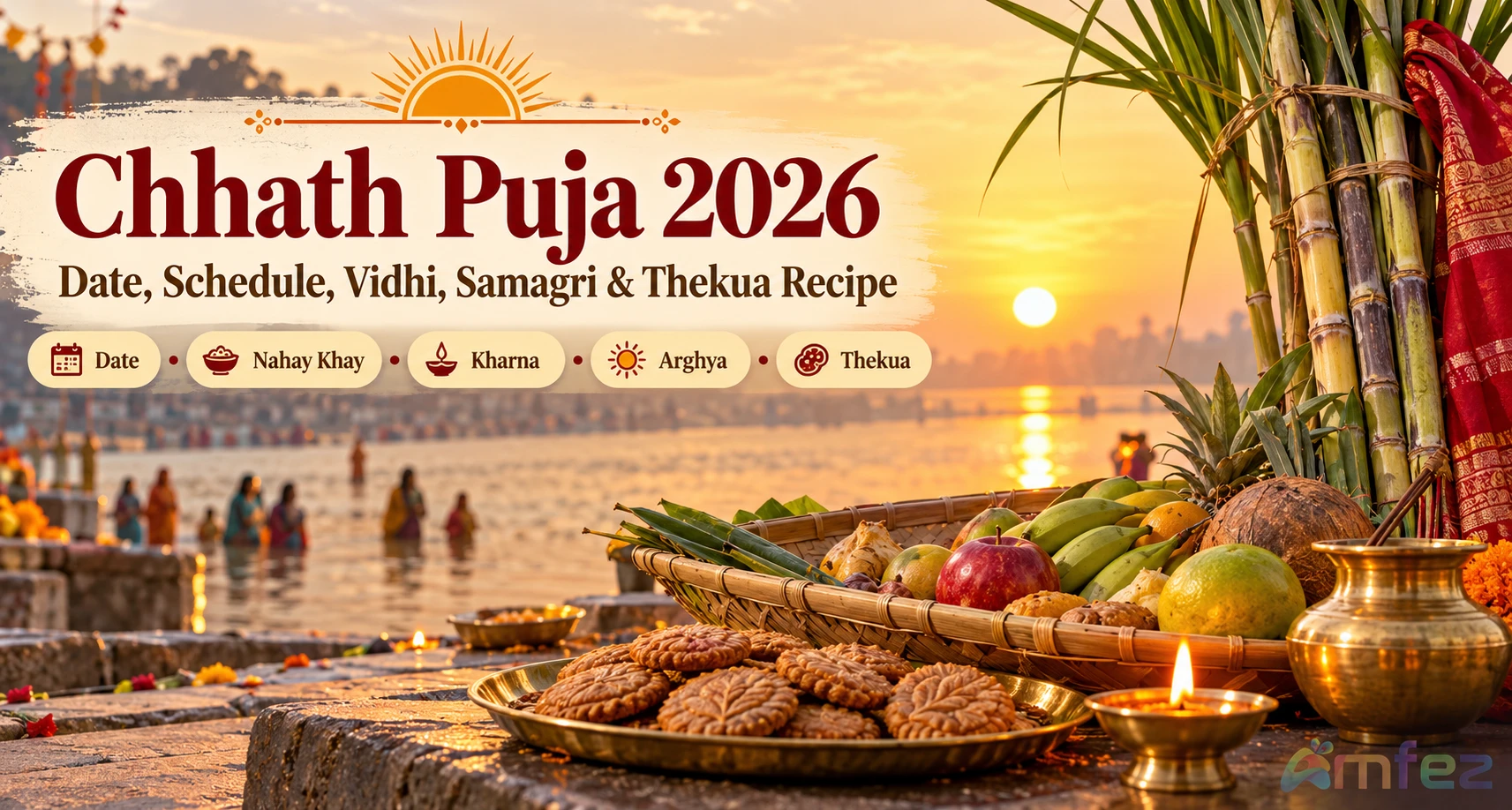 Chhath Puja 2026 — Date, Schedule, Puja Vidhi, Samagri List & Thekua Recipe
