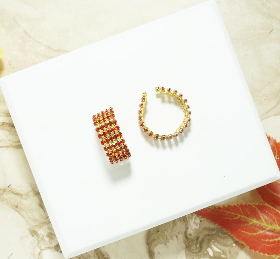 Laddu Gopal Red Stone Work Bracelets ( 7 No )