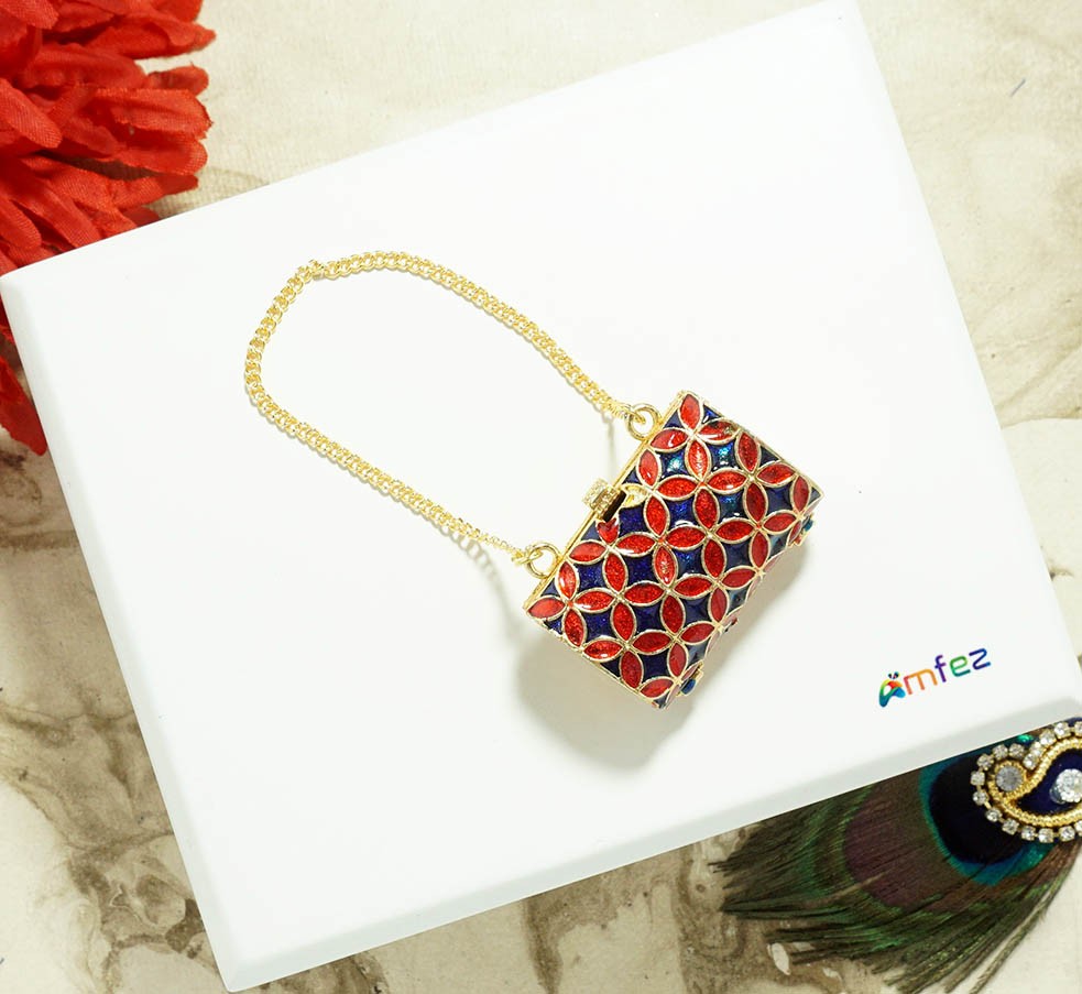 Red Glitter Printed Work Shagun Envelope