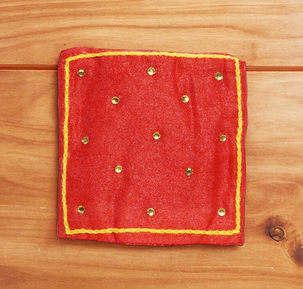 Red Glitter Printed Work Shagun Envelope