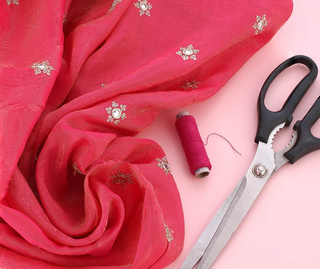 Red Glitter Printed Work Shagun Envelope