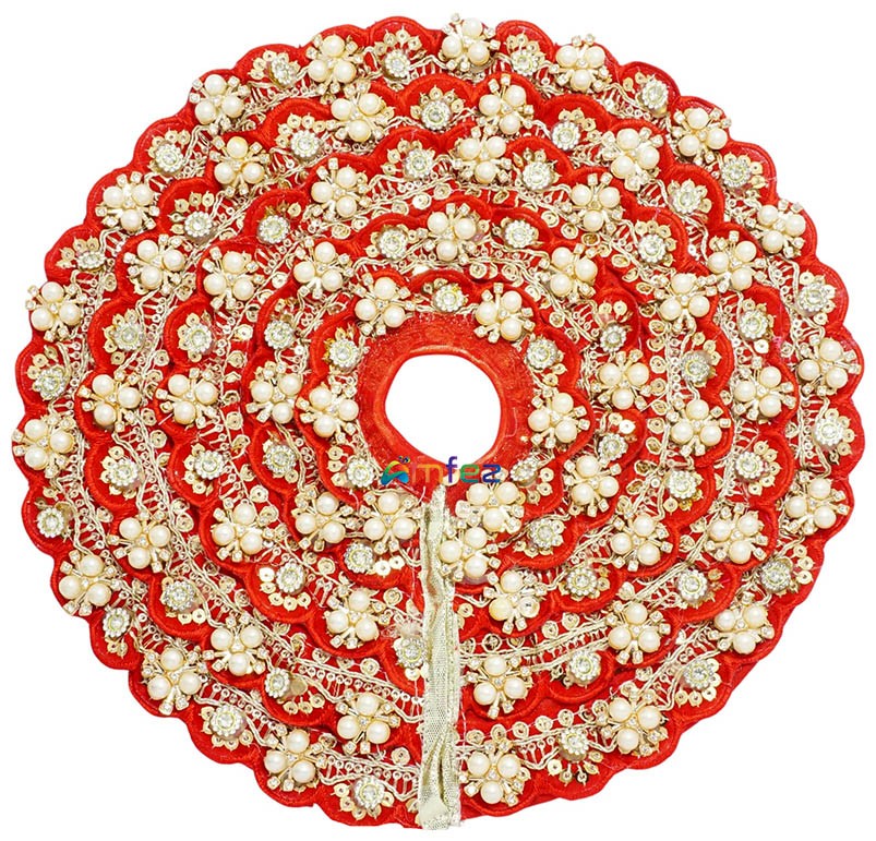 Red Glitter Printed Work Shagun Envelope